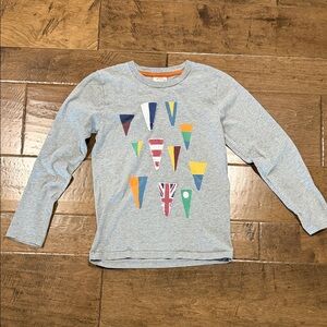 Boden appliqué Long Sleeve Shirt - Gray